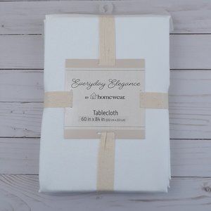 Homewear Fabric Tablecloth Solid White 60x84